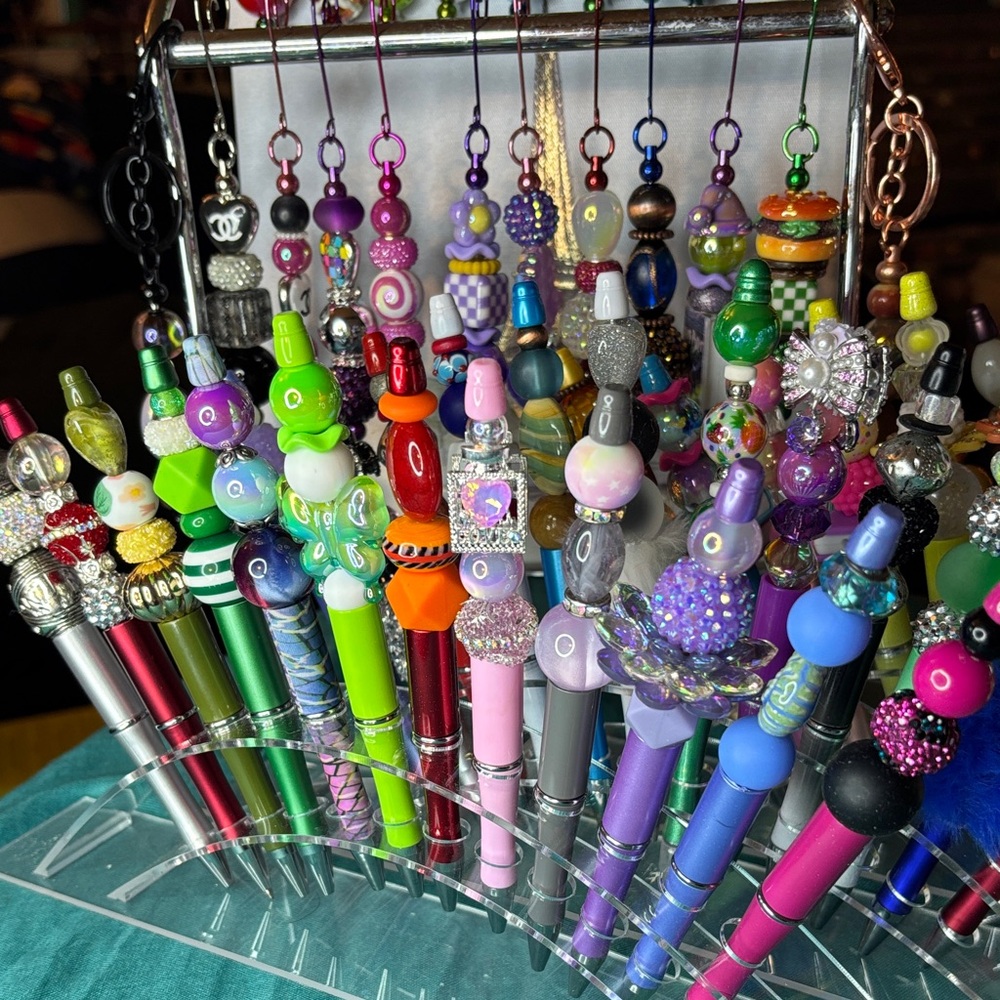 Colorful Beaded Pens, Pencils, Ornaments, etc